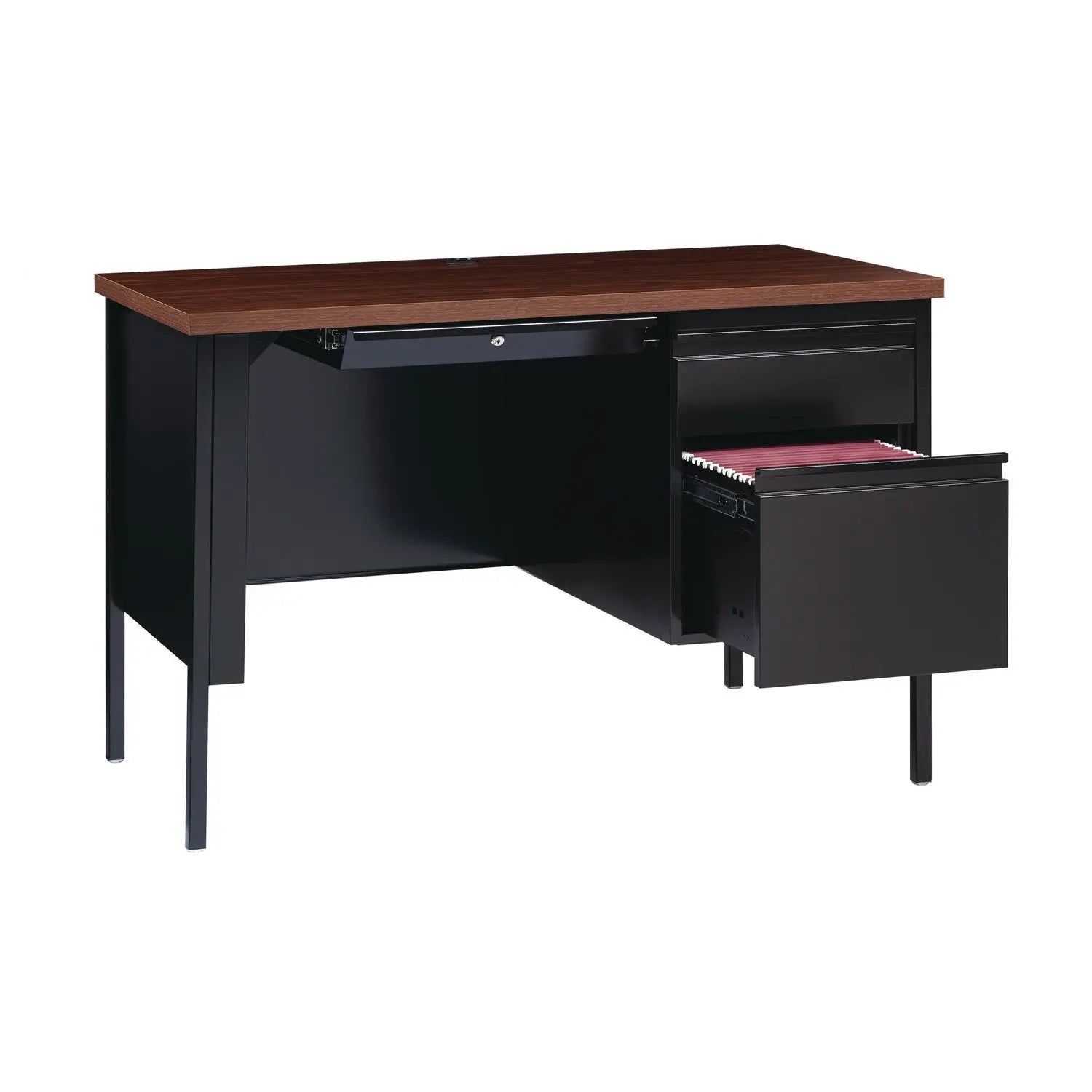 Alera® Single Pedestal Steel Office Desk - 45