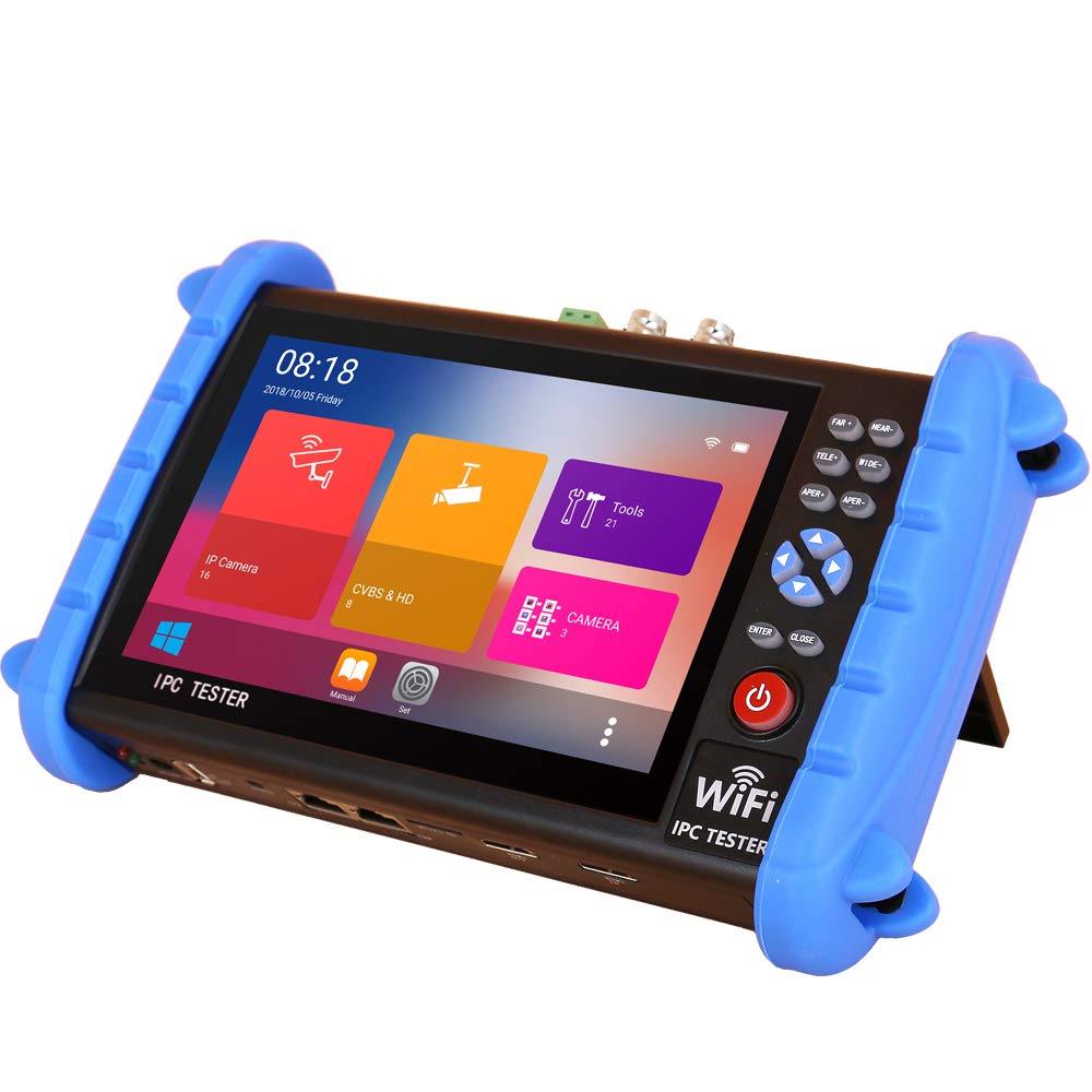 Professional Security Camera Tester for IP, HD & Analog Cameras - SDI Input, Power Supply & Network Cable Testing | Ideal for CCTV Installations & Surveillance System Maintenance