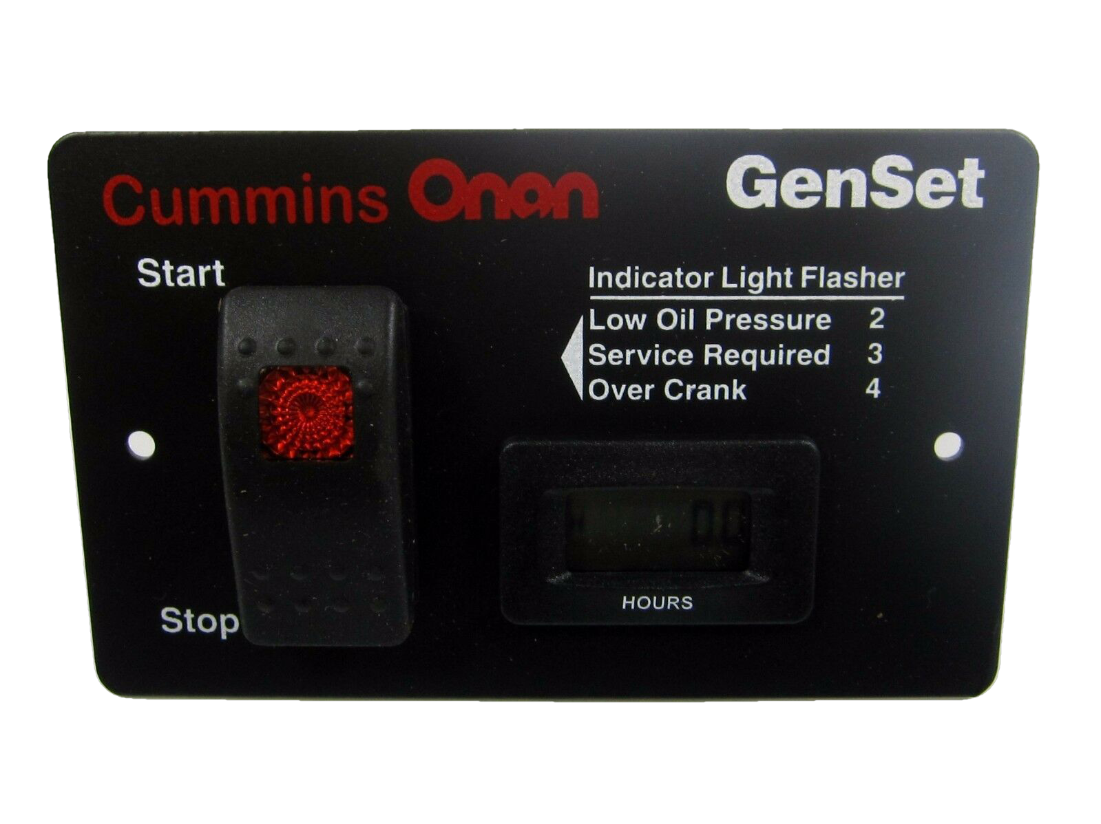 Cummins Onan Deluxe Remote Start Panel with Hour Meter for 3.6-7kW RV Generators (Model 028-00022) - Perfect for RV Camping and Outdoor Power Control