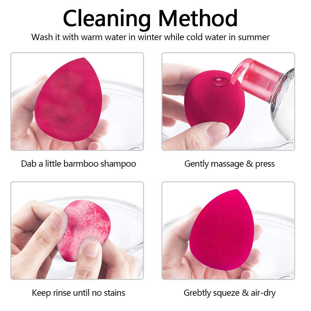 AVTY 8PCS Makeup Sponge Beauty Blender Set - Latex Free & Vegan Foundation Blending Sponge for Powder, Cream & Liquid - Professional Makeup Tools for Flawless Face & Contouring | Perfect for Daily Makeup, Travel & Pro Artist Kit