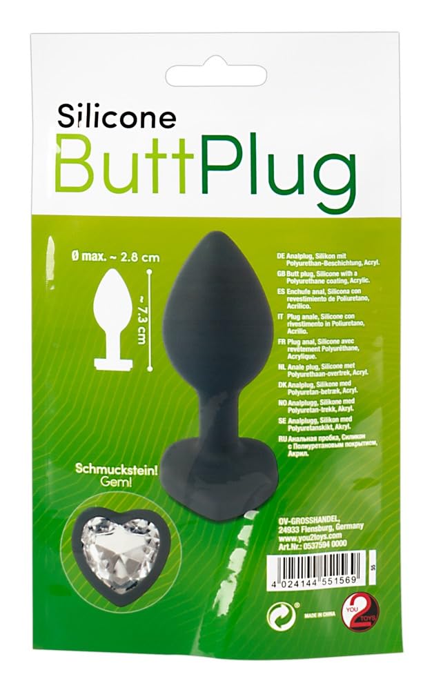 Premium Silicone Anal Plug - You2Toys Tappo Nero - Comfortable & Body-Safe Adult Toy for Beginners & Advanced Users - Perfect for Solo Play & Couples Intimacy