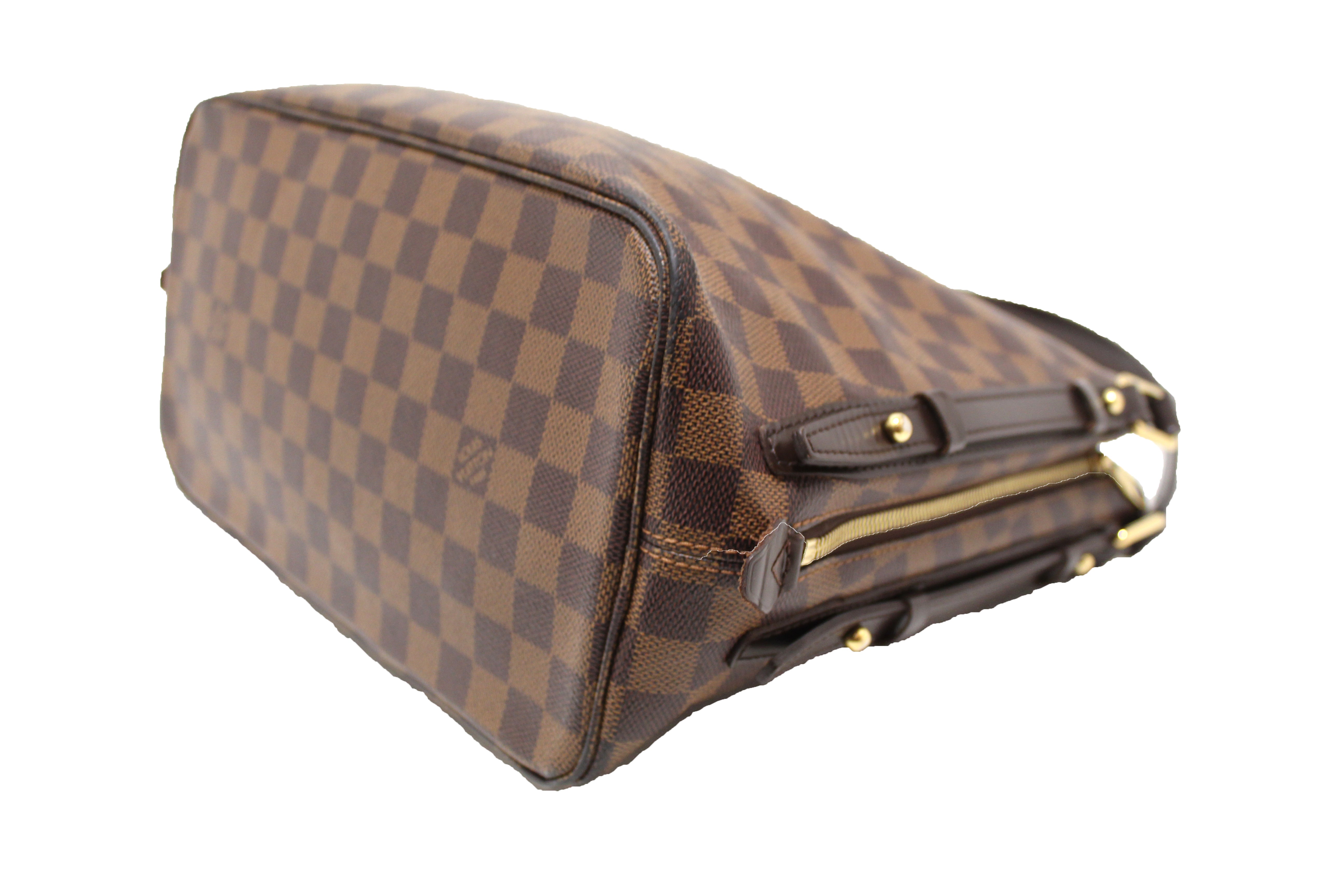 Authentic Louis Vuitton Damier Ebene Canvas Rivington Cabas Tote Shoulder Bag for Women - Luxury Designer Handbag for Work, Travel & Everyday Use