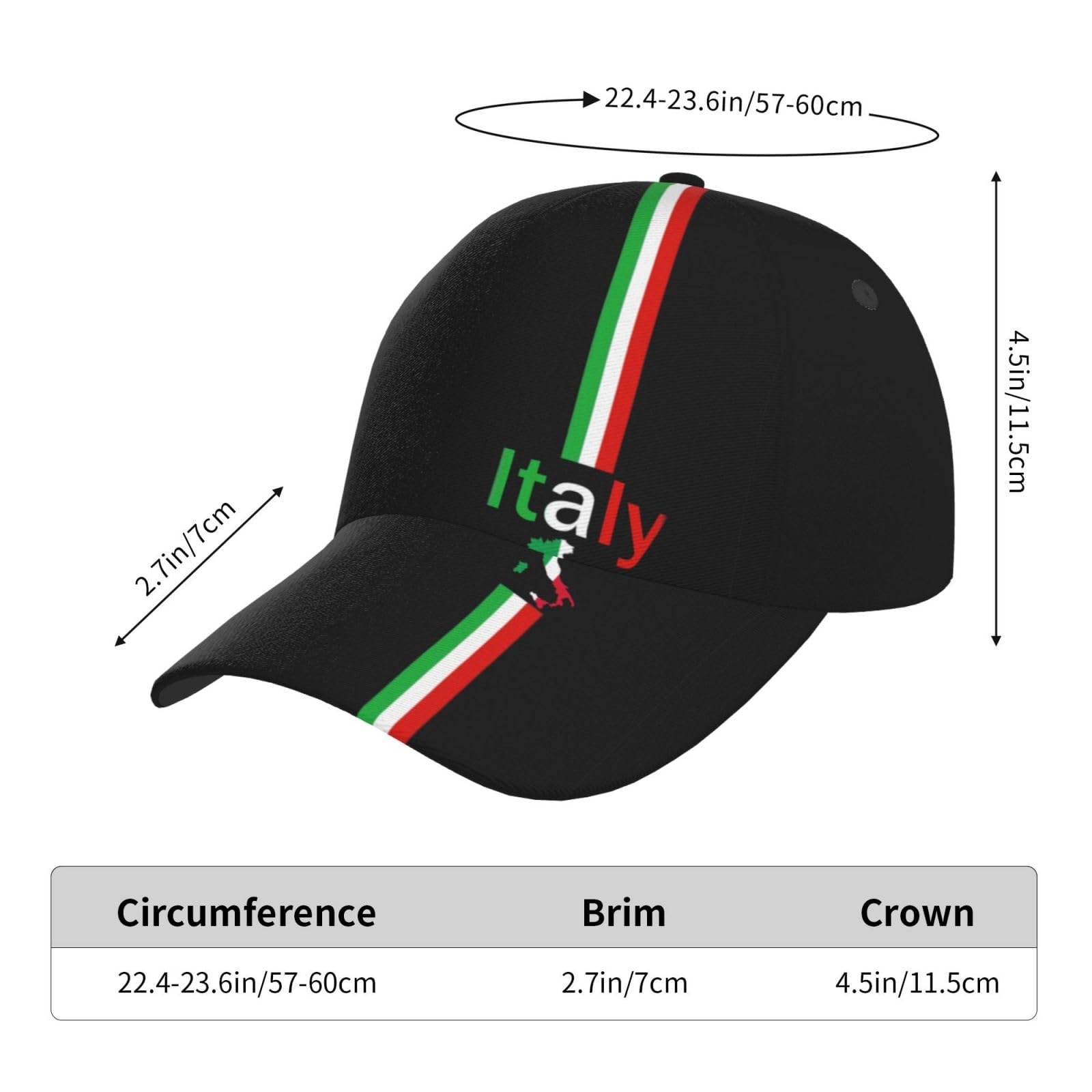 Italy Flag Snapback Cap - Adjustable Italian Baseball Hat for Men & Women - Perfect for Sports, Travel & Patriotic Events
