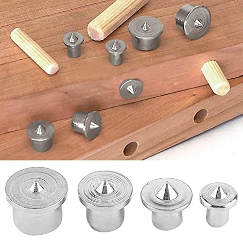 Premium Woodworking Drill Bit Set - 4pcs Dowel Centre Point Pins (6/8/10/12mm) for Precise Tenon Joinery | Ideal for Cabinet Making, Furniture Repair & DIY Wood Projects