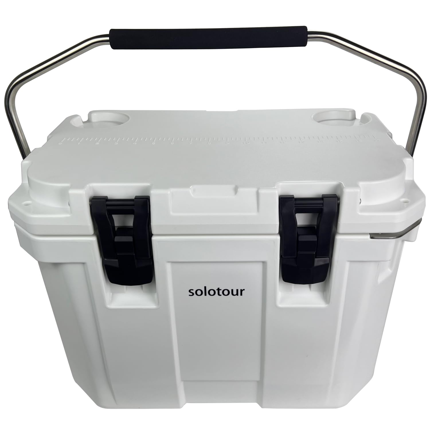 Solotour Heavy-Duty Rotomolded Cooler Box - 25QT/45QT/55QT Insulated Ice Chest with Fish Ruler & Tie-Down Points - Portable Cooler for Camping, Fishing, BBQ, Picnics & Outdoor Adventures