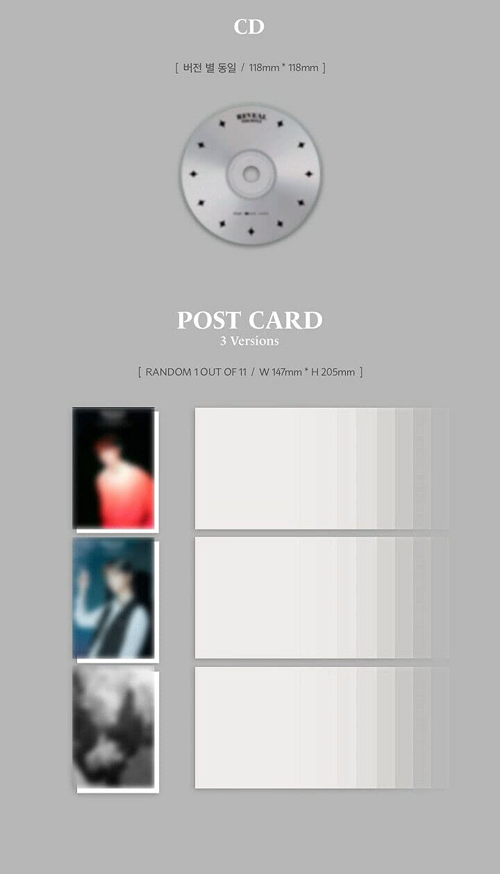 THE BOYZ [REVEAL] 1st Album [MOON] Version 1 - K-Pop CD with 112p Photobook, Postcard, Film Photo Card, Selfie Card & Scratch Fortune Card | Sealed with Tracking Number | Perfect for K-Pop Collectors & Gift Giving