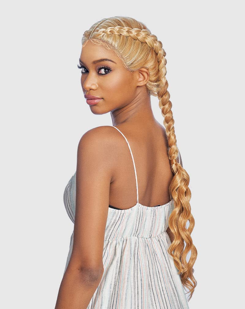 VANESSA Tops Slay'd Styles on Fleek Double Dutch Braids Long Synthetic Wig - Heat Resistant Fashion Hair for Women (30M) - Perfect for Cosplay, Parties, and Everyday Glam
