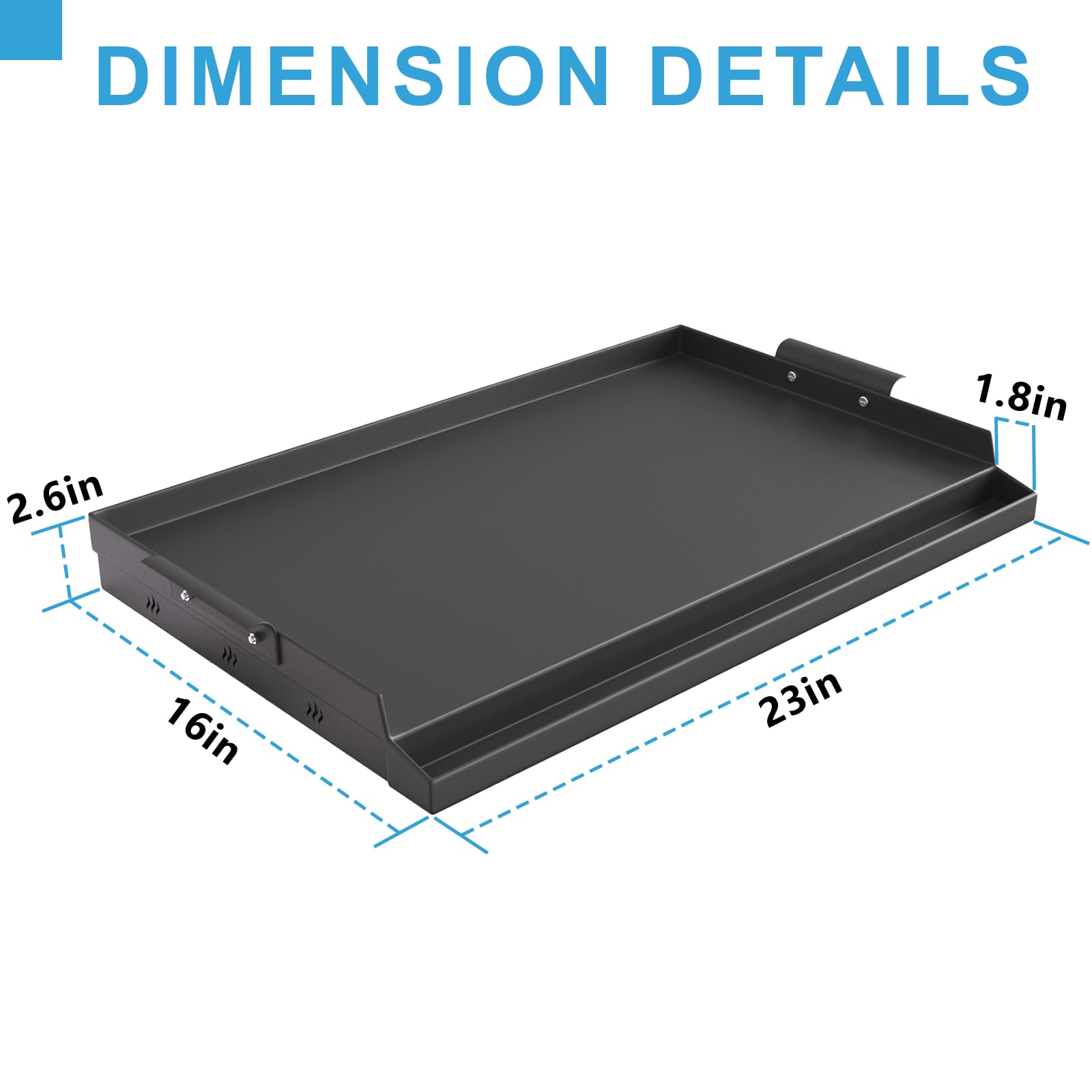 Premium Nonstick Cast Iron Griddle for Gas Grill - 23