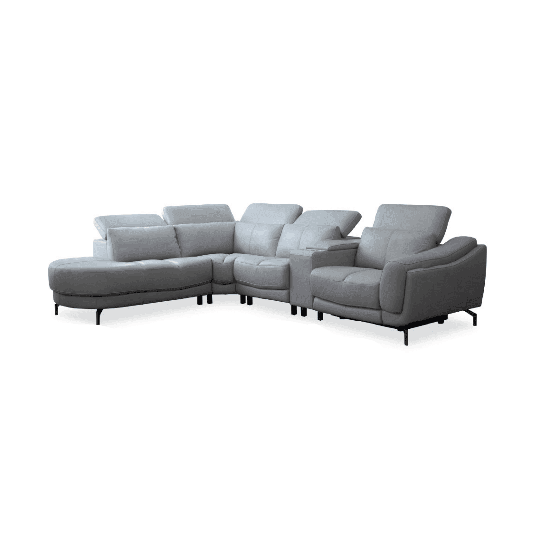 Miltonia Genuine Leather Power Recliner Sofa - Electric Lift Chair with Massage & Heat for Living Room, Home Theater & Elderly Comfort