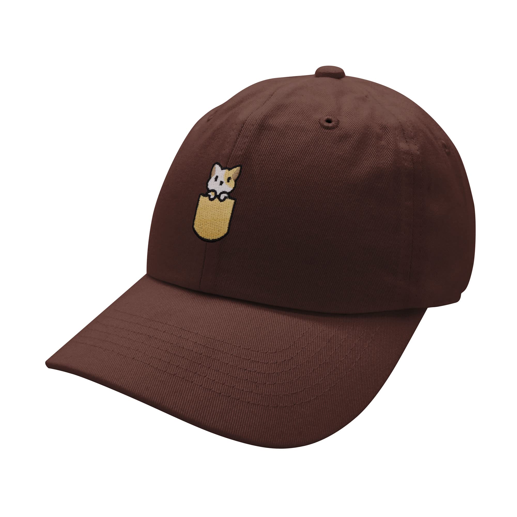 JPAK Embroidered Cat Dad Baseball Cap - Adjustable Pocket Hat for Men & Women - Perfect for Casual Outfits, Outdoor Activities, and Gifts