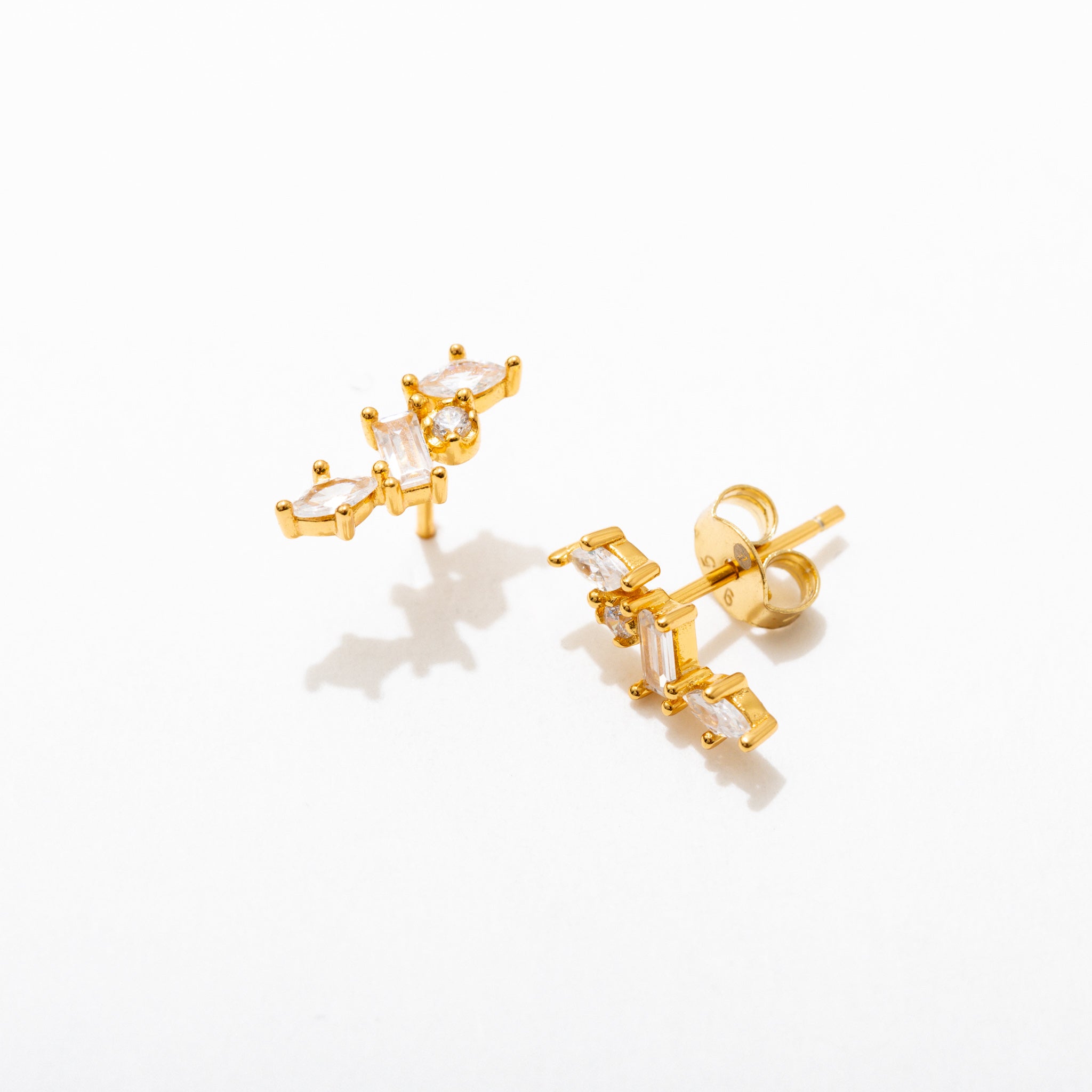 Cluster Stud Earrings for Women - Sparkling Cubic Zirconia Studs for Everyday Wear & Special Occasions