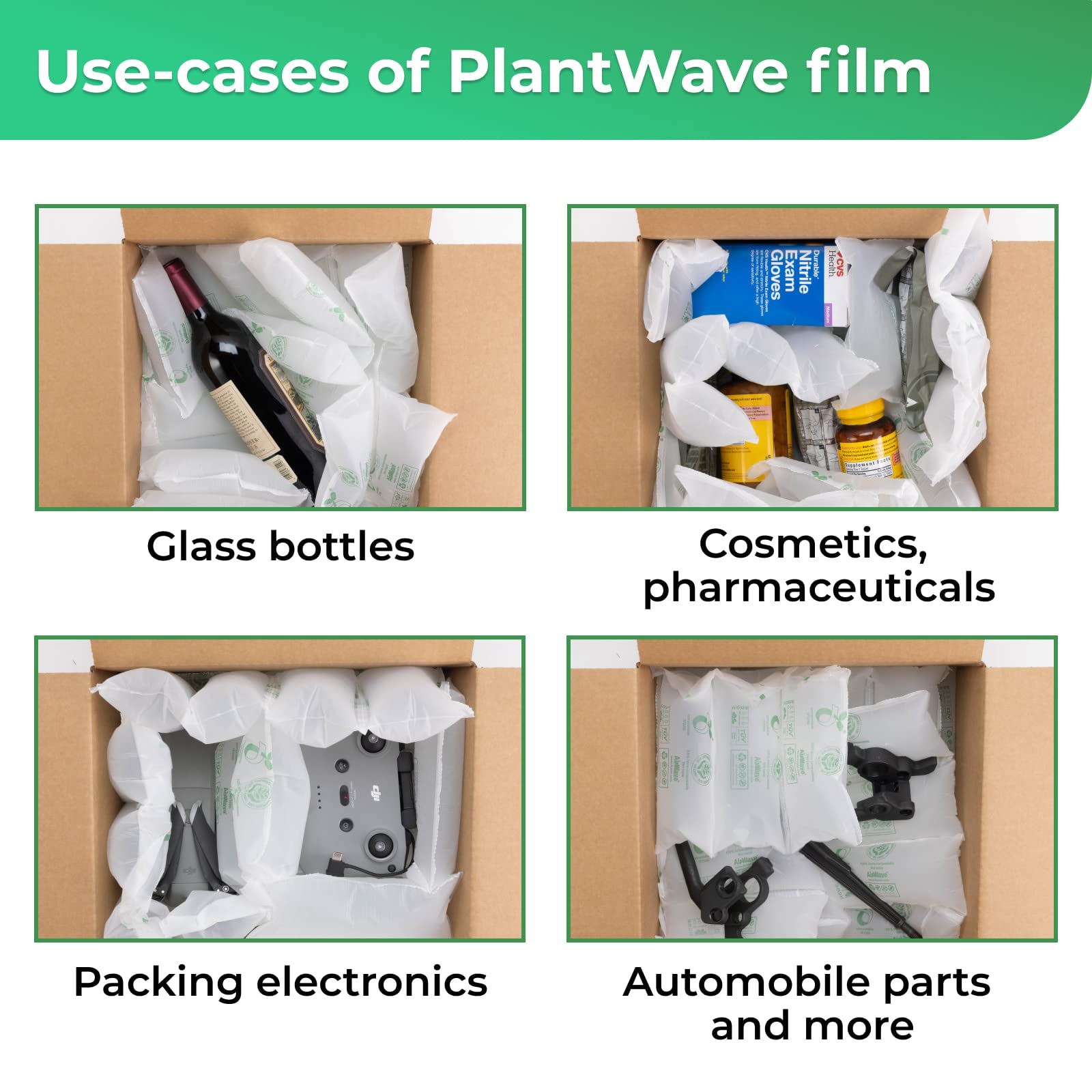Eco-Friendly PlantWave-7.1 Biodegradable Air Pillows for Packaging - 8