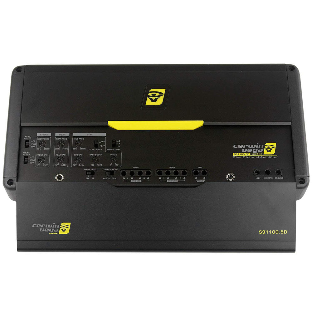 Cerwin Vega S91100 5D Stroker Series 5 Channel Car Amplifier - 2000W High Power Audio System for Cars, Trucks & SUVs - Perfect for Bass Boost & Premium Sound Upgrades