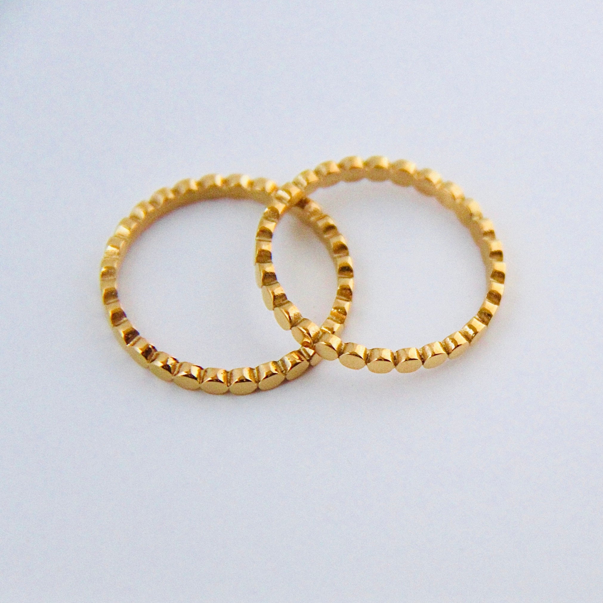 Elegant Gold Plated Flat Circle Stacking Rings Set - Perfect for Layering, Everyday Wear & Special Occasions