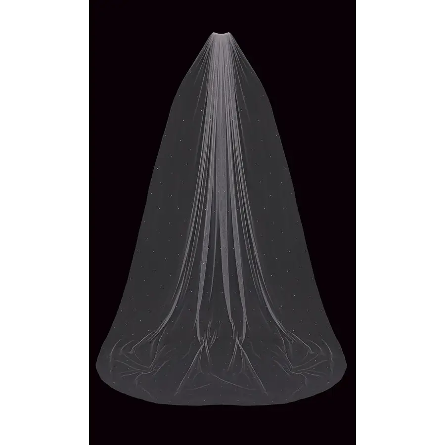 Elegant Bridal Veil V2294C - Lace Wedding Veil for Bride | Perfect for Church Ceremony, Outdoor Weddings & Photo Shoots
