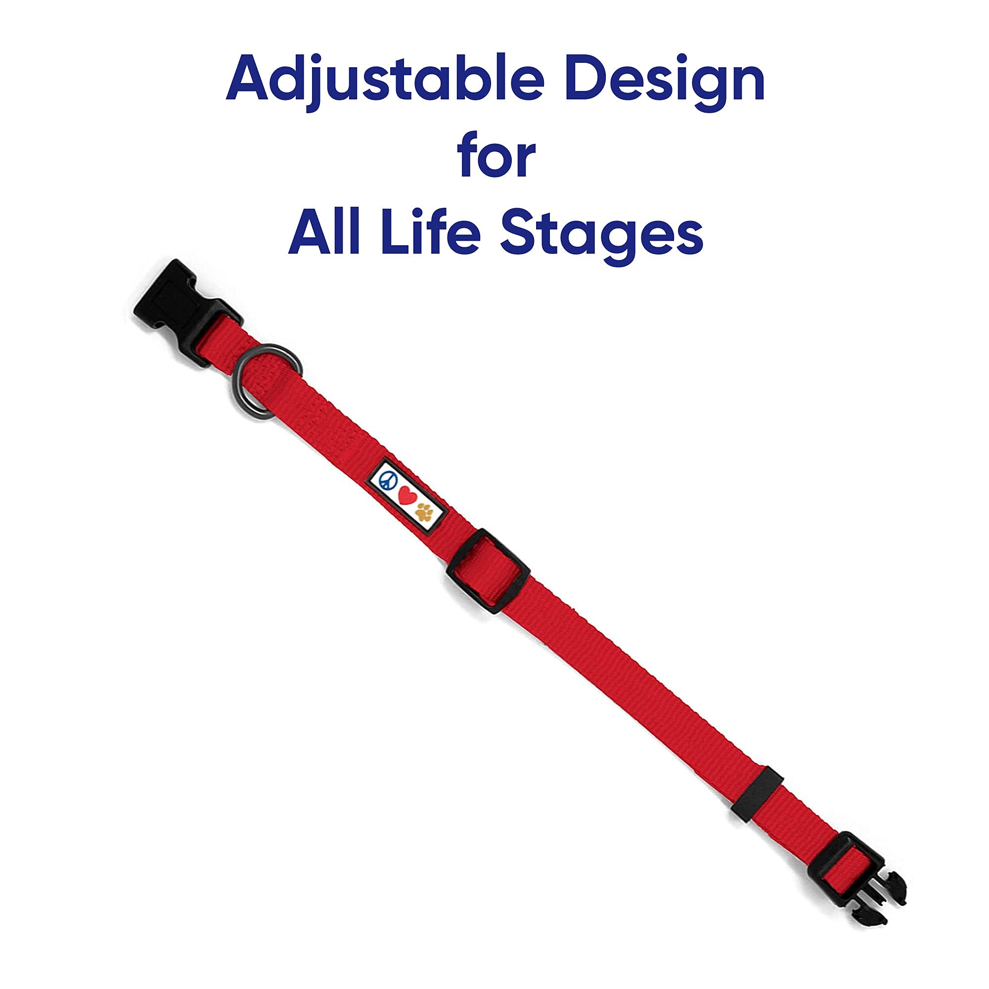 Pawtitas Small Dog Harness, Collar & 6ft Leash Set - Red | Adjustable Pet Safety Gear for Walking, Training & Outdoor Adventures