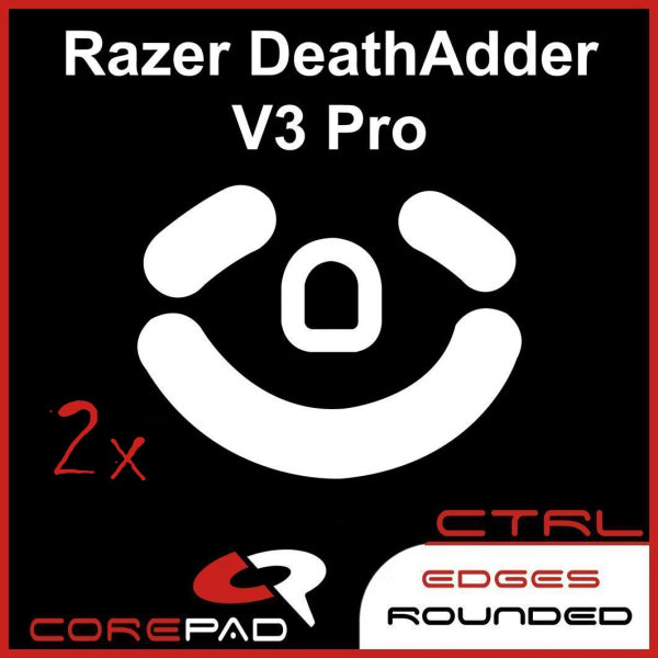 Corepad Skatez CTRL Mouse Feet for Razer Deathadder V3 Pro - Ultra Smooth Gliding Gaming Mouse Skates - Perfect for FPS, MOBA, and Esports Gaming