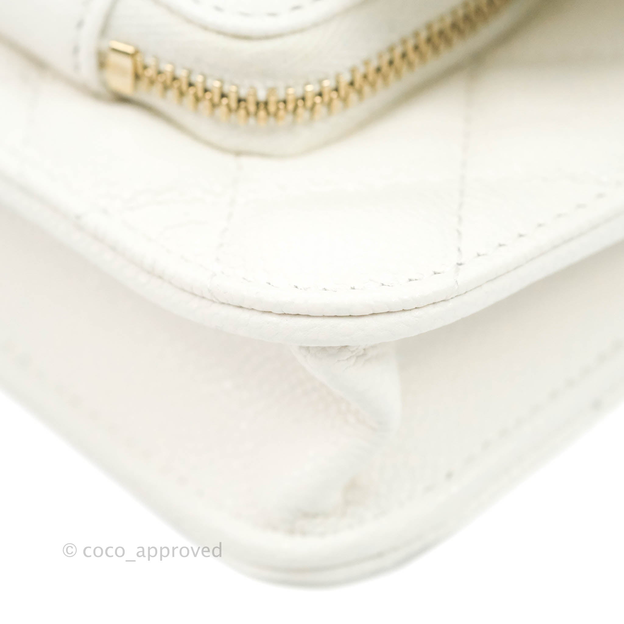Chanel Business Affinity Clutch with Chain - White Caviar Leather & Gold Hardware | Luxury Designer Handbag for Women, Perfect for Office, Evening Events & Special Occasions