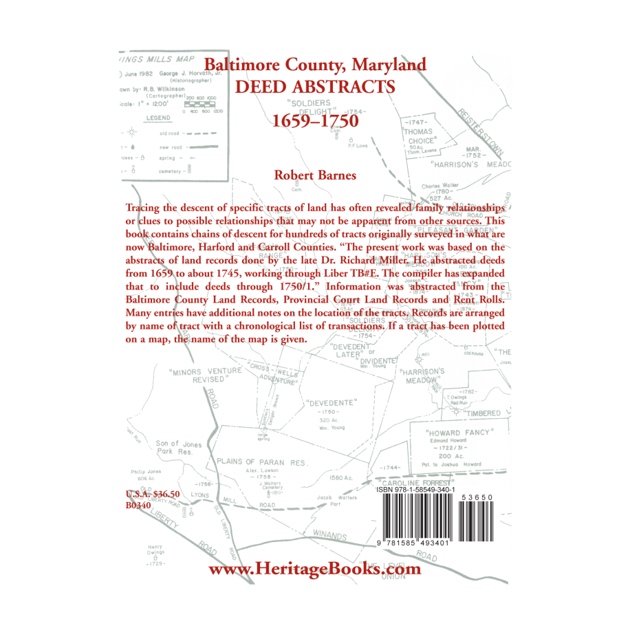 Baltimore County Maryland Deed Abstracts 1659-1750 - Historical Property Records for Genealogy Research & Legal Documentation