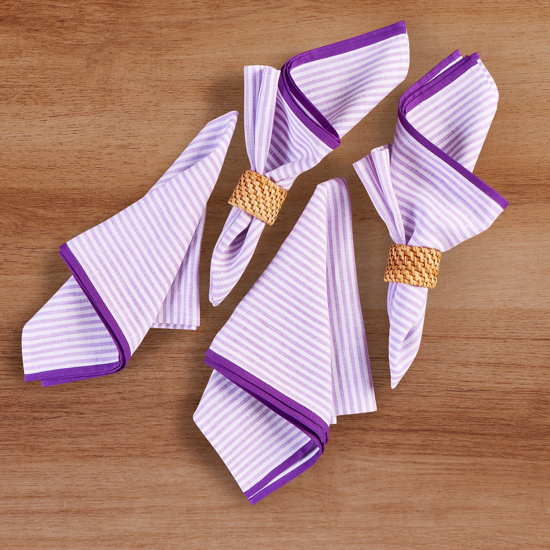 Premium Carmine Napkins, Set of 4 - Soft & Absorbent Dinner Napkins for Formal Dining, Parties & Special Occasions