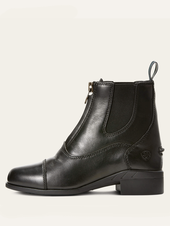 Ariat 10027242 Kids Devon IV Zip Paddock Boots - Black Equestrian Riding Boots for Girls & Boys - Perfect for Horseback Riding Lessons & Stable Activities