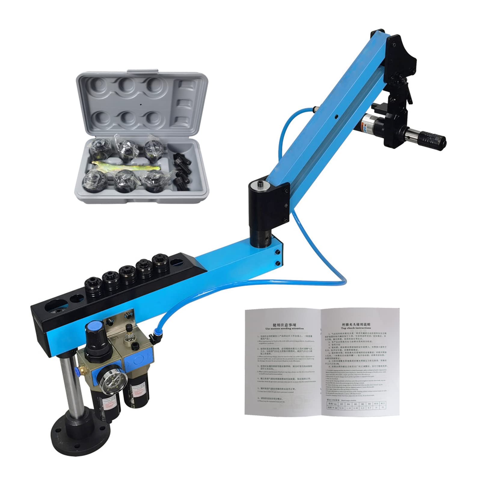 M3-M12 Pneumatic Tapping Machine 400RPM - 360° Universal Air Tapping Tool for Metal, Wood & Mold Work | Factory, Workshop & DIY Projects