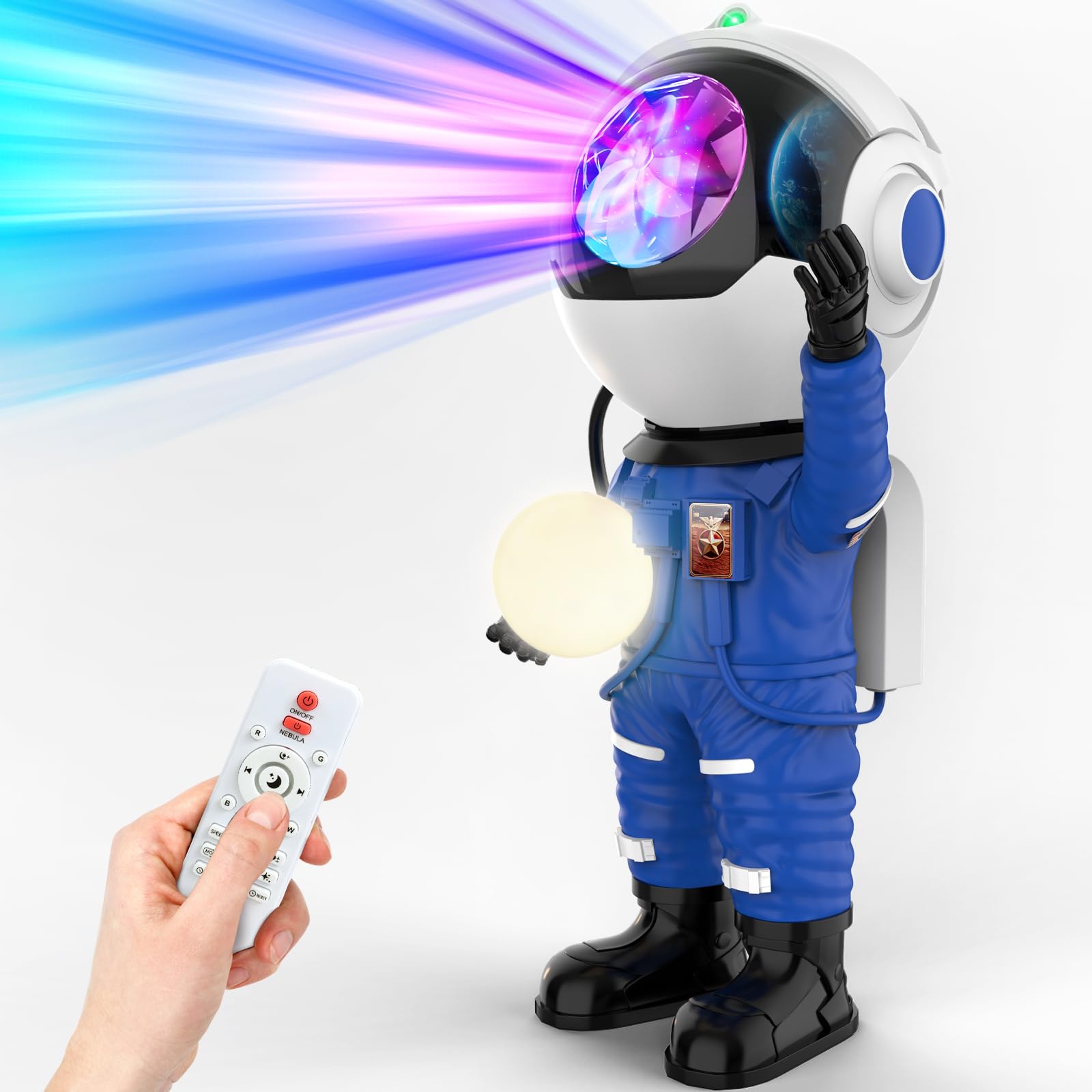 Rossetta Astronaut Galaxy Projector - Starry Night Light for Bedroom & Kids Room with Timer & Remote Control | Space-Themed Room Decor for Adults & Teens | Perfect Gift for Christmas & Birthday | Create Relaxing Atmosphere for Sleep, Meditation & Romantic Nights