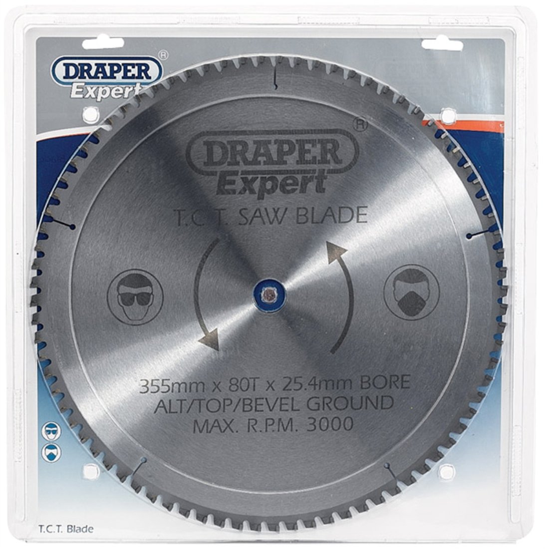 Draper 09472 Expert TCT Saw Blade 184mm x 30mm x 30T - Premium Tungsten Carbide Tipped Blade for Wood, Plastic & Aluminum Cutting - Perfect for DIY Projects, Carpentry & Construction Work
