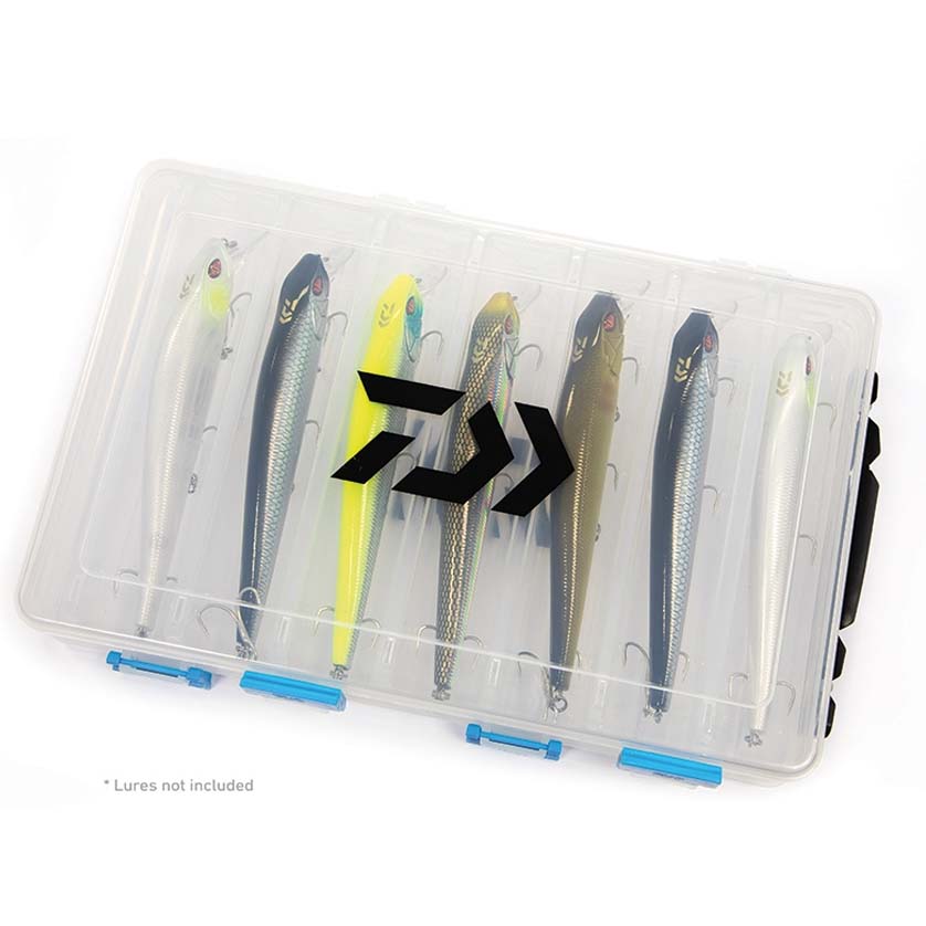 Daiwa Air Dry Bitz Double Sided Fishing Lure Box - Waterproof Tackle Storage for Bass, Trout & Saltwater Fishing - Ideal for Boat, Kayak & Shore Fishing Trips