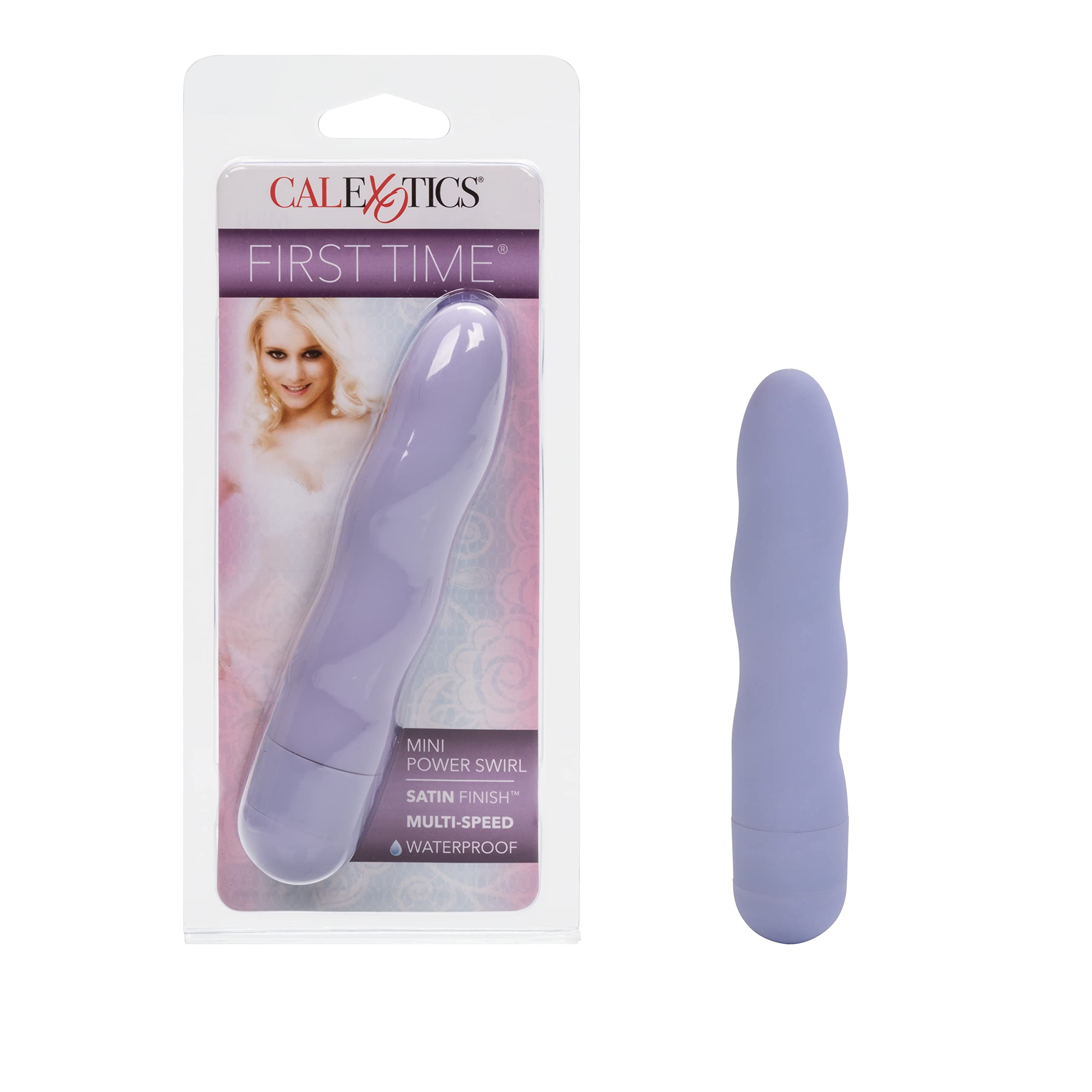 Mini Power Swirl Bullet Vibrator for Women - Purple Adult Sex Toy for Beginners & Travel
