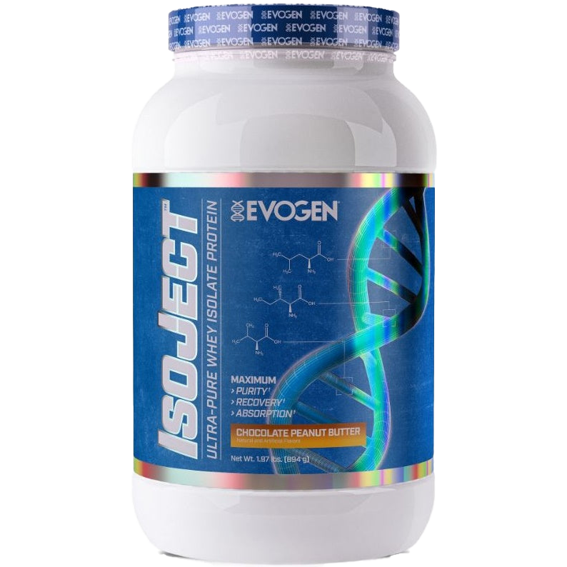 Evogen IsoJect Whey Protein Isolate - Chocolate Peanut Butter Flavor, 896g for Muscle Recovery & Post-Workout Nutrition | Gym Supplements for Athletes & Bodybuilders