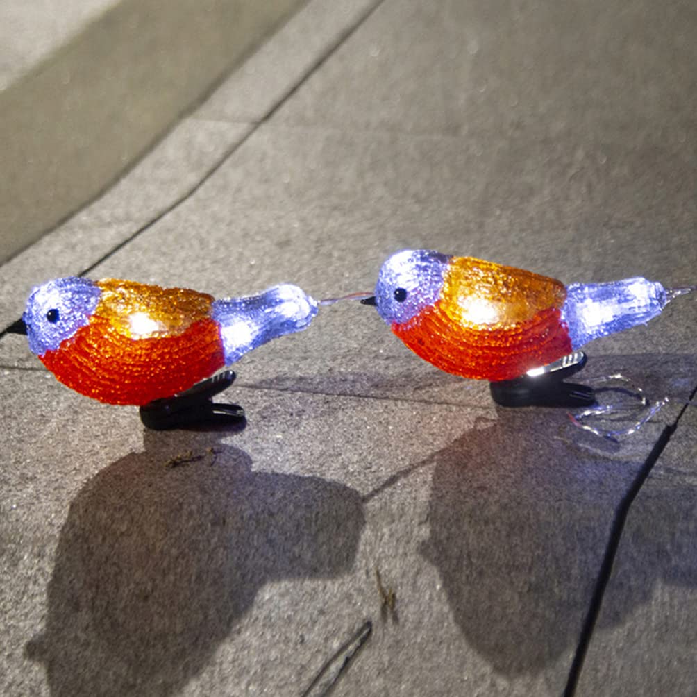 Solar Bird Fairy Lights - 1 Set of 12 LED String Lights with Solar Power for Outdoor Garden, Patio, Wedding & Party Decorations - Waterproof Hanging Animal Lamps for Backyard, Christmas, and Festive Lighting