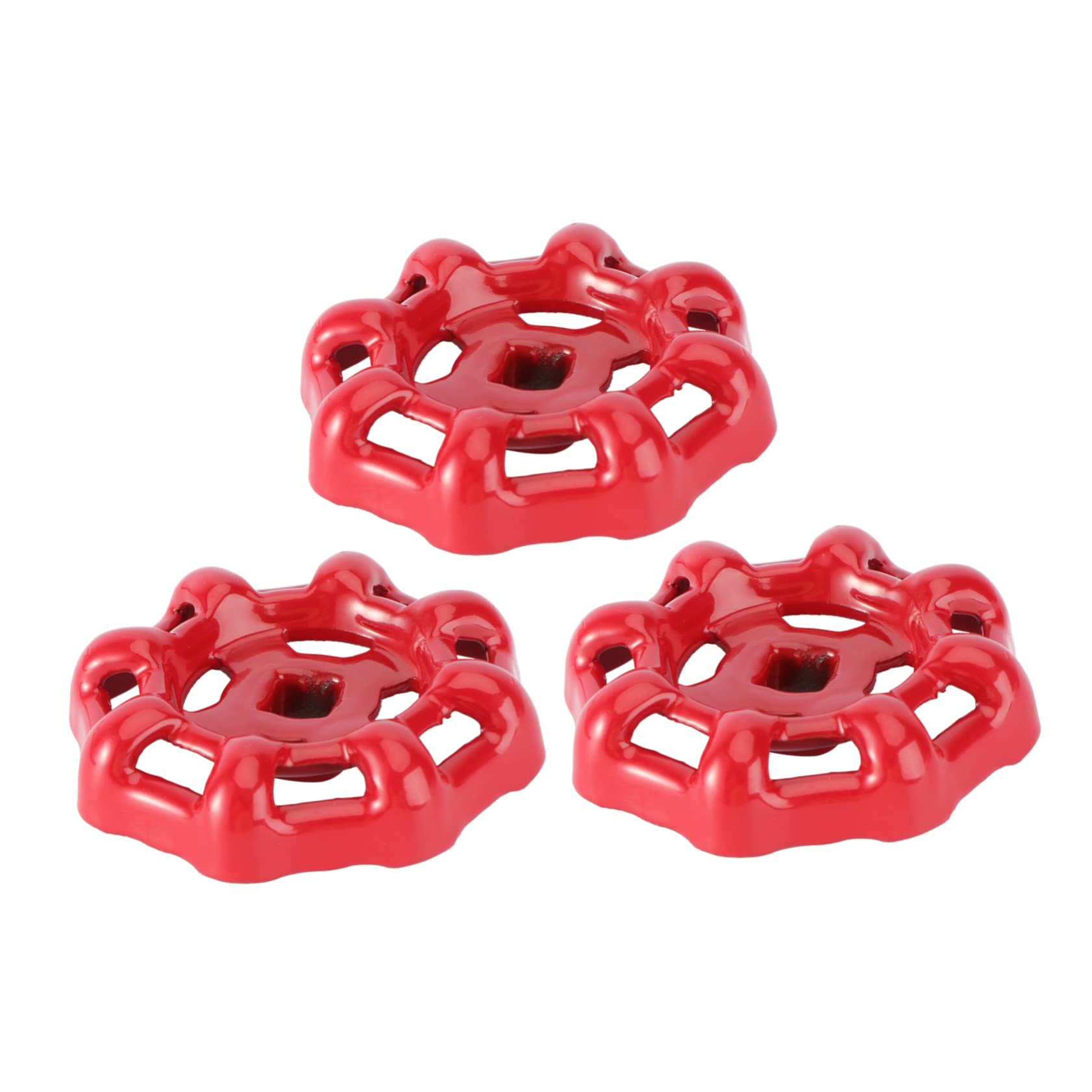 Hemoton 3-Pack Cast Iron Gate Valve Hand Wheel - Heavy Duty Shutoff Handle for Water Fittings, Plumbing Valves, and Industrial Applications | Decorative & Functional Replacement Part for Home, Garden, and Workshop Use