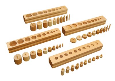 Montessori Wooden Cylinder Blocks - Educational Sensory Toys for Toddlers & Preschoolers - Perfect for Early Learning, Homeschooling & Montessori Classroom Activities