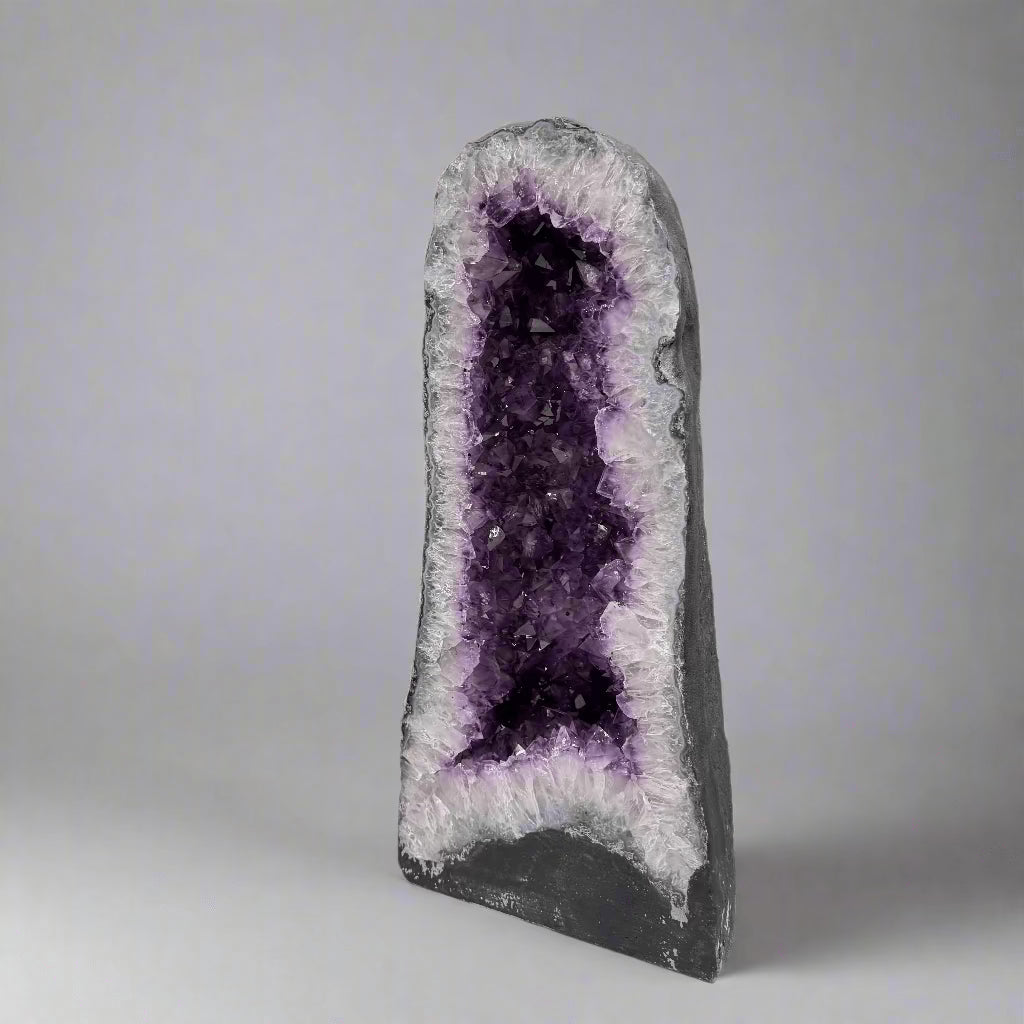 Natural Amethyst Geode Cathedral from Brazil - 20 to 52 lbs - Large Healing Crystal for Home Decor, Meditation & Spiritual Gifts
