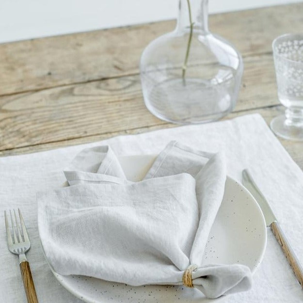 Premium European Linen Napkins Set - 100% Organic Flax Table Linens for Fine Dining, Weddings & Elegant Home Decor