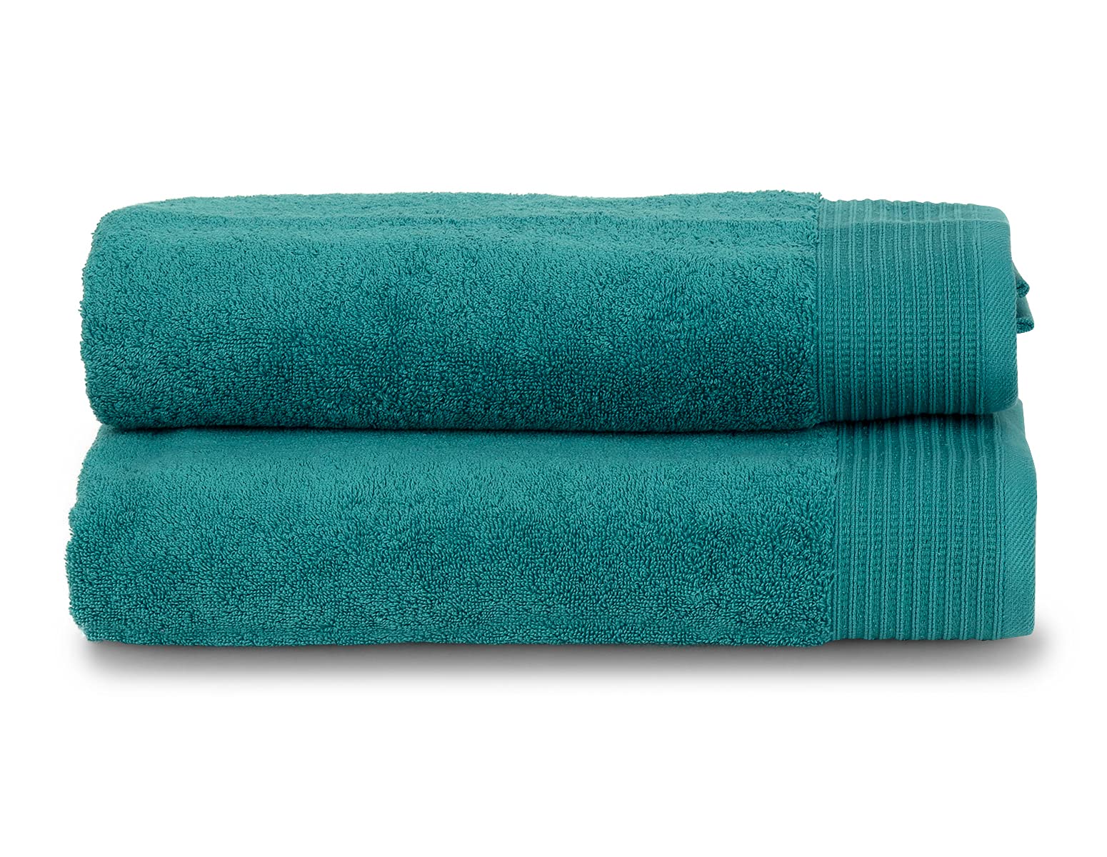 Premium Organic Cotton Luxury Bath Towels Set of 2 - 100% Turkish Cotton, Ultra Soft & Highly Absorbent, Eco-Friendly Lagoon Blue - Perfect for Spa, Bathroom & Beach Use