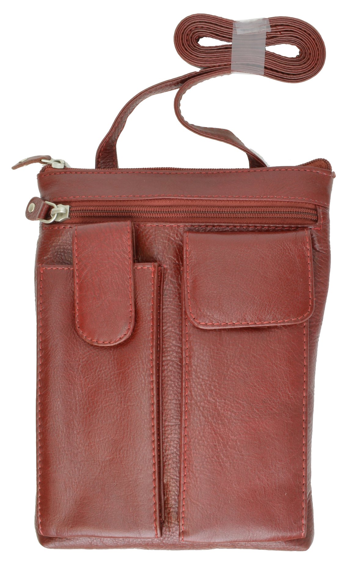 MARSHAL Genuine Leather Crossbody Bag - Mini Purse Organizer for Women, Travel Essentials Pouch with Multiple Card Slots (Perfect for Daily Use, Shopping & Vacation)