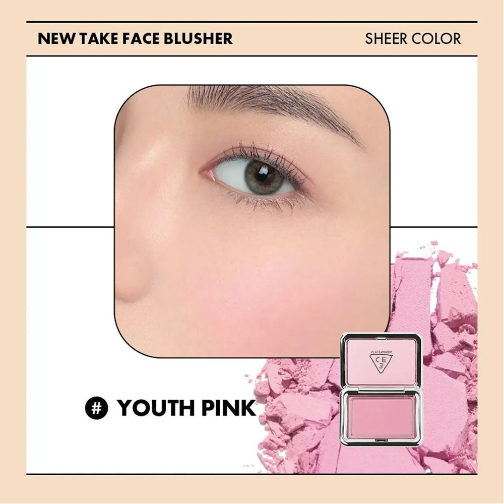 3CE Face Blusher New Take Edition 4.5g - 5 Natural Shades for Cheeks | Creamy & Long-Lasting | Perfect for Everyday Makeup & Special Occasions