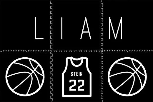 Sprout Playmat - Black Basketball Shooting Hoop Play Mat for Kids - Perfect for Indoor & Outdoor Sports Fun, Toddler Playtime, and Backyard Games