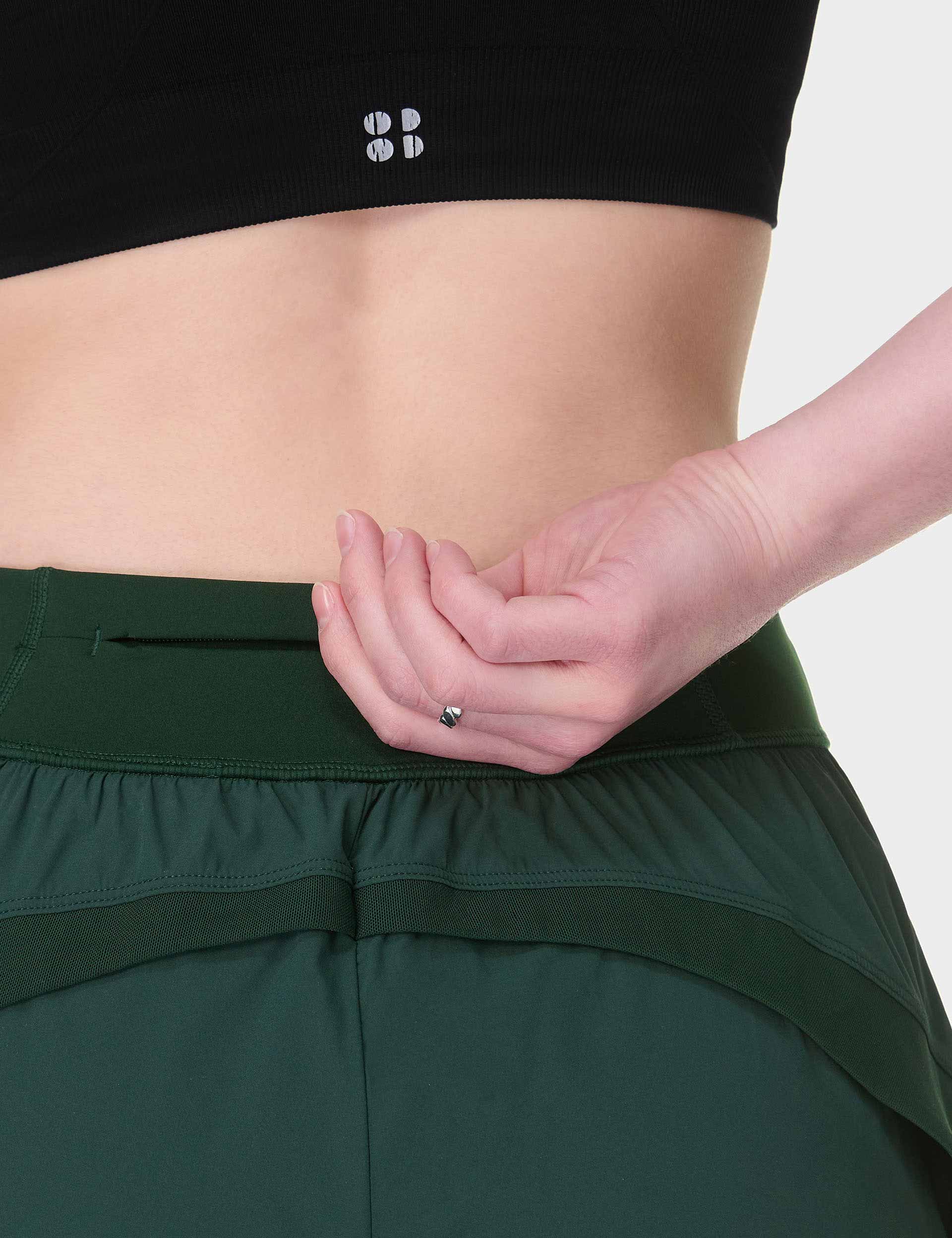Tempo Run Shorts for Men & Women - Lightweight Cedar Green Running Shorts with Pockets | Perfect for Jogging, Gym Workouts & Outdoor Activities