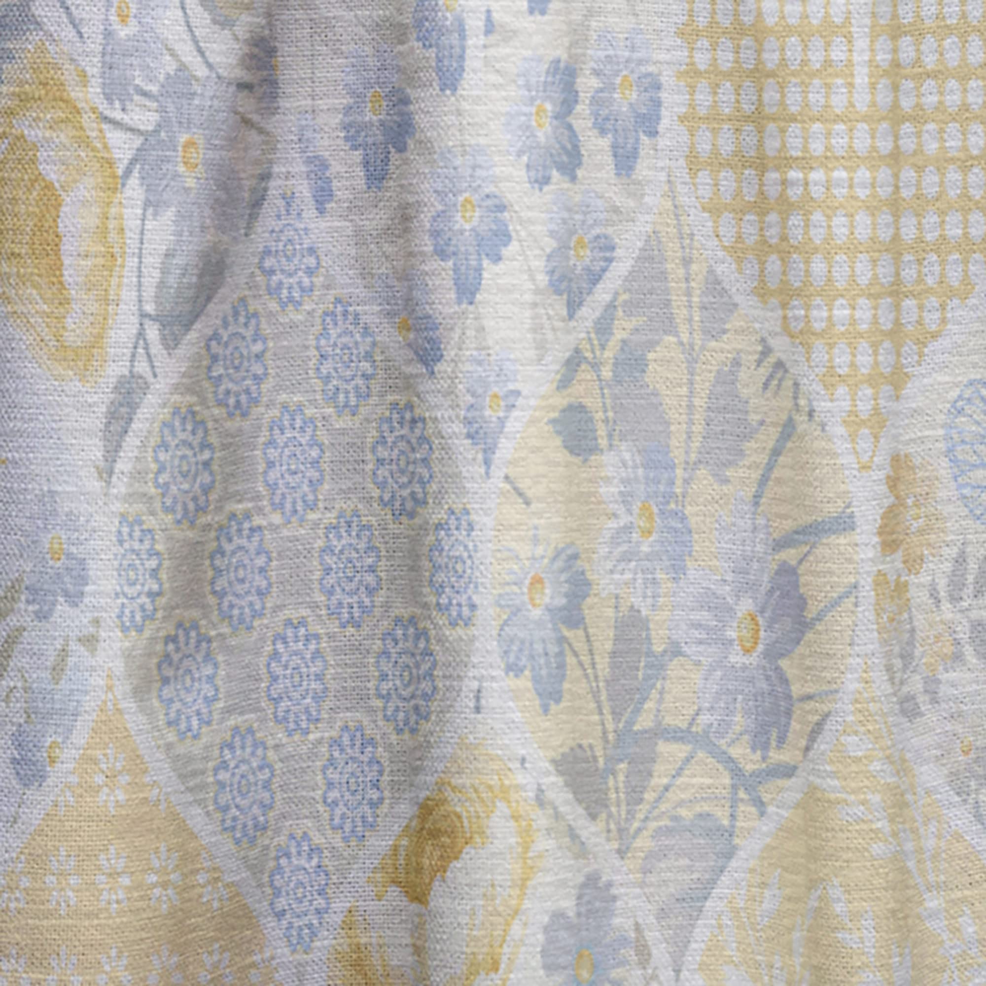 DesignQ Patchwork Heart Pattern Thermal Insulated Curtains - 52x84 Inch Single Panel for Bedroom & Living Room - Cozy Home Decor, Noise Reduction & Energy Saving