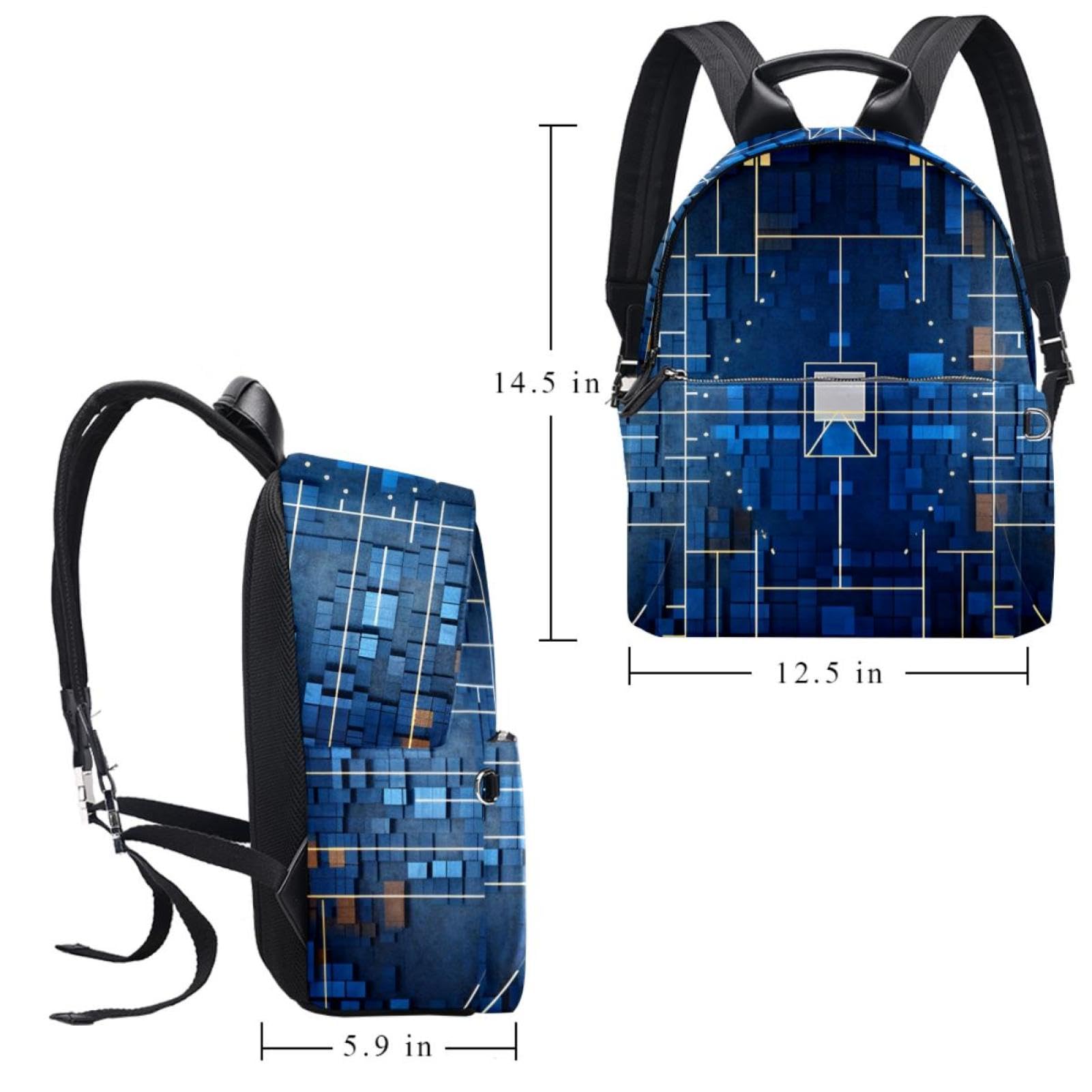 Stylish Travel Backpacks for Women & Men - Durable Art Basketball Court Design Backpack for Hiking, School, Work & Outdoor Adventures