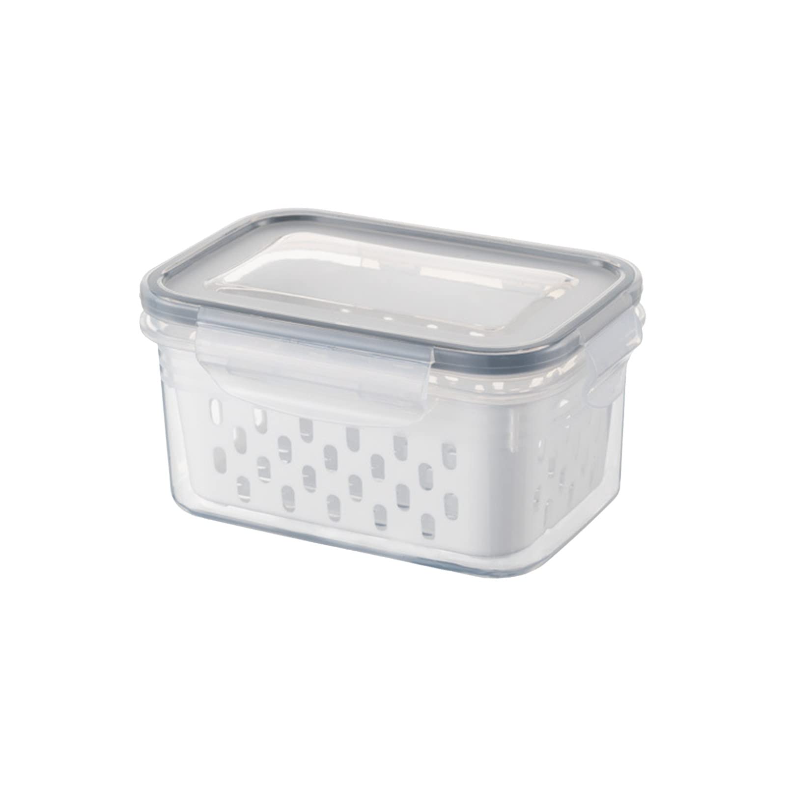 BPA-Free Fruit and Vegetable Storage Containers for Refrigerator - 3-in-1 Fresh Produce Saver with Drain Colander & Lid, Large Organizer Bins for Salad, Meat, and Grocery Storage | Perfect for Kitchen, Fridge Organization and Food Preservation