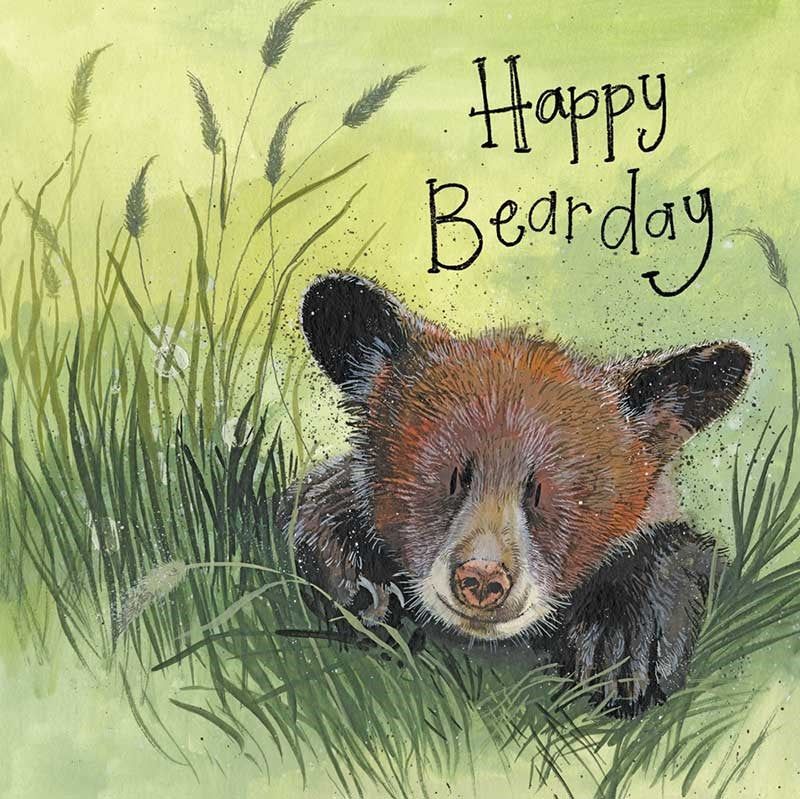Alex Clark Greeting Card - Adorable Bear Cub Birthday Card for Kids & Adults | Perfect for Birthday Wishes, Party Invitations & Special Occasions