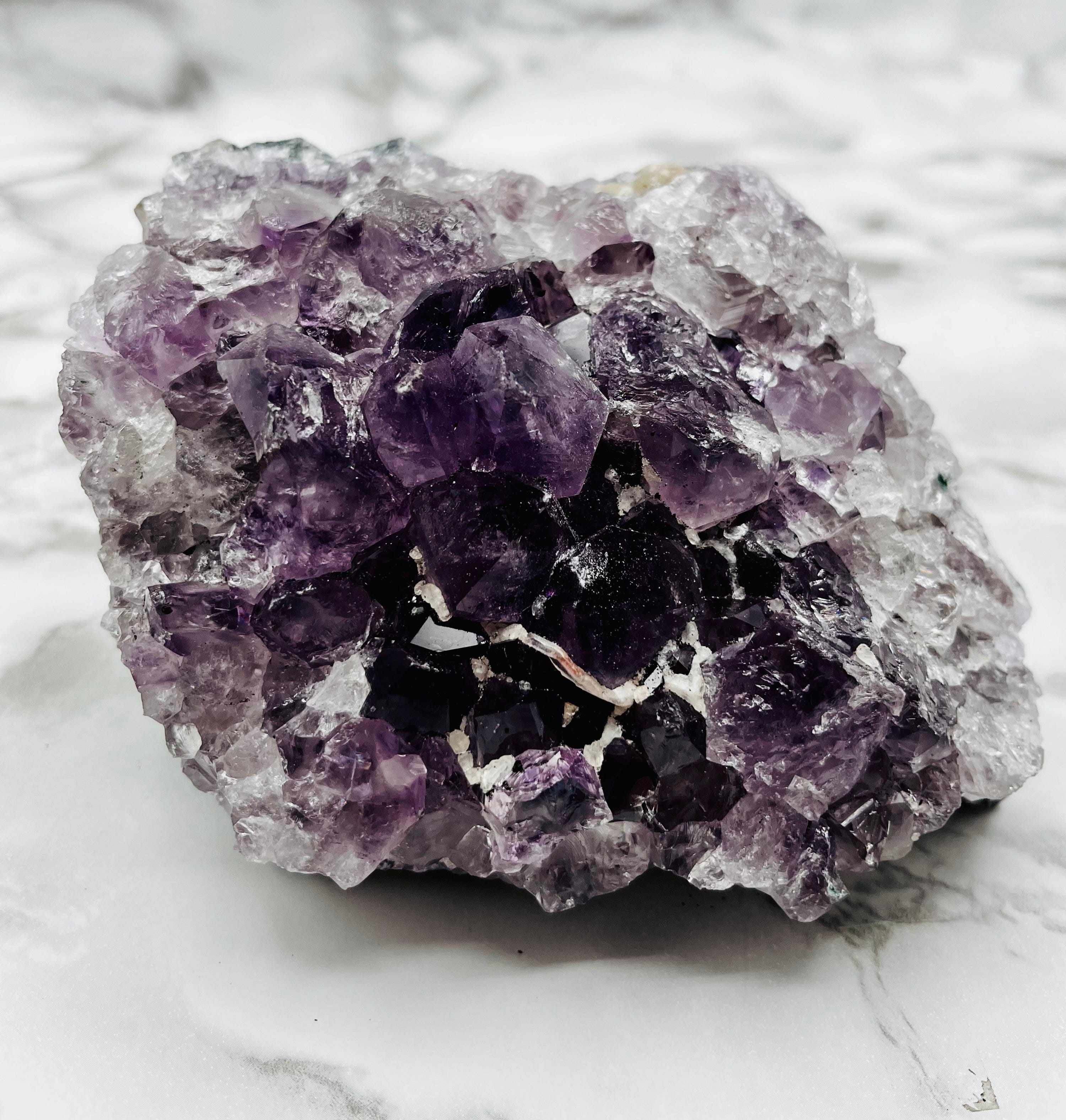 Natural Amethyst Cluster Specimen - Raw Purple Crystal Geode for Home Decor, Meditation & Healing | Perfect for Display, Feng Shui & Spiritual Gifts
