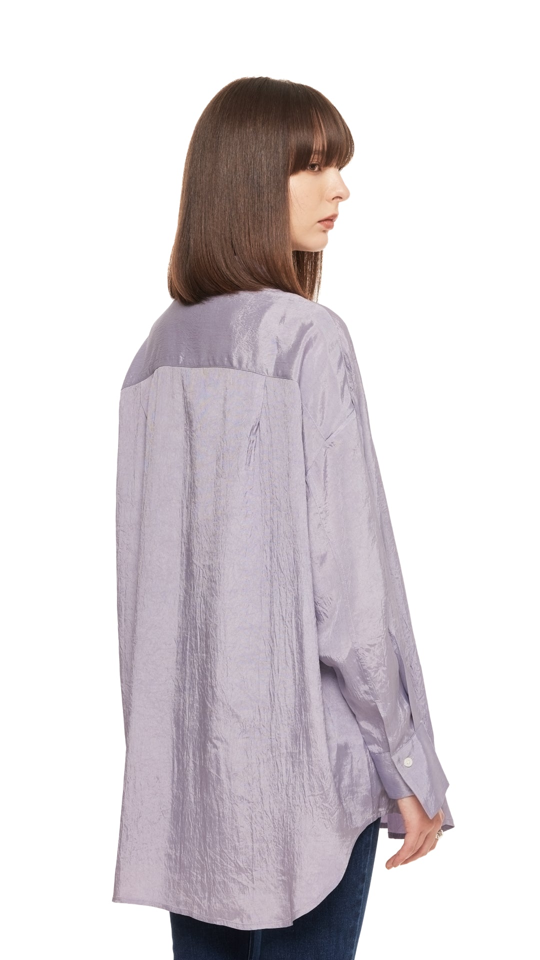 Stylish Oversized Acetate Shirt for Women - Trendy Loose Fit Button Down Blouse - Perfect for Casual Outings, Office Wear & Layering Outfits