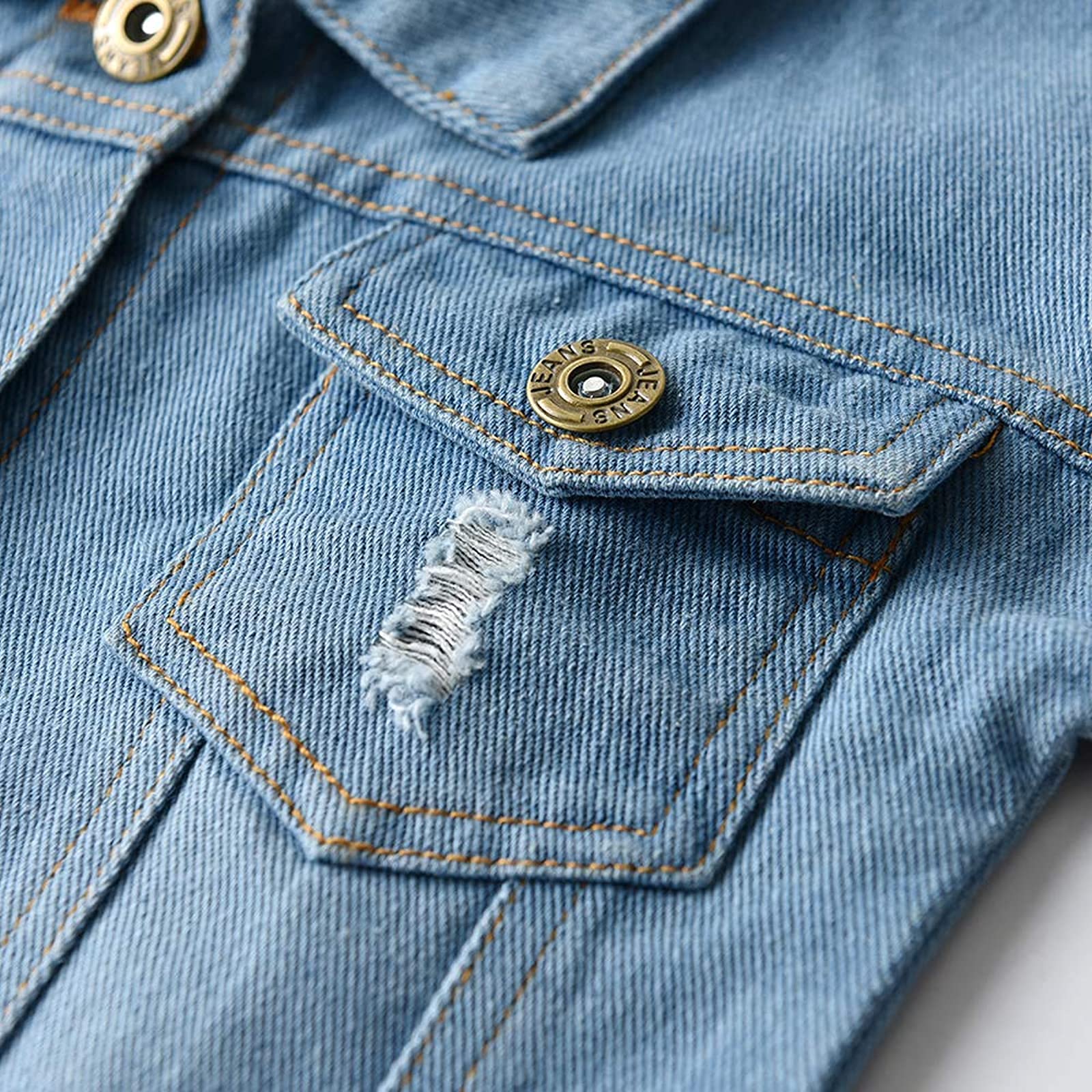 **Toddler Denim Jacket for Boys & Girls - Blue Button Down Pocket Jacket with Stylish Design | 12-18 Months Kids Outerwear | Perfect for Independence Day Gifts & Everyday Play**