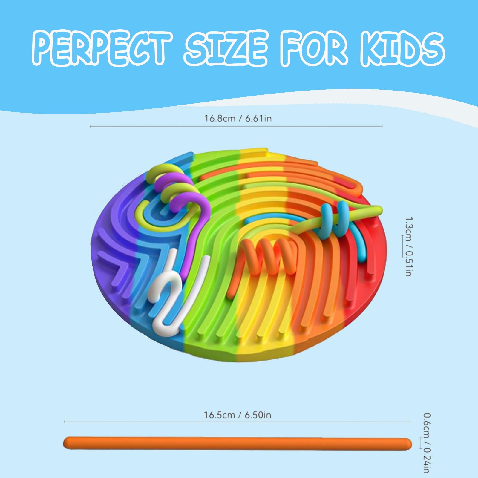Sensory Fidget Ball Toys for Stress Relief & Anxiety - ADHD Autism Sensory Toys for Kids & Adults - Travel Essential for Airplane & Office Use - Calming Sensory Activity Board Ball for Focus & Relaxation