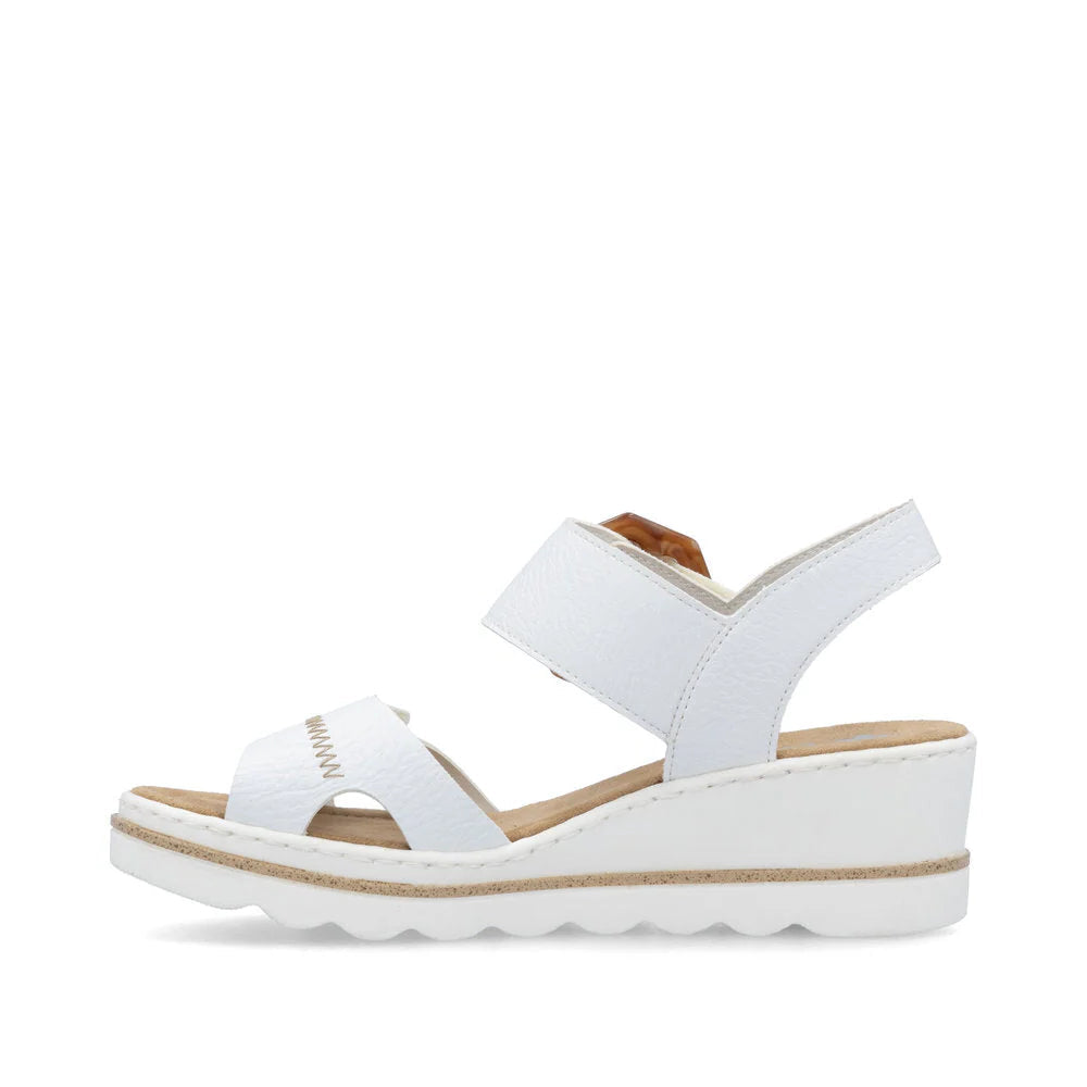 Rieker 67476 Women's White Comfort Shoes - Stylish & Lightweight for Work, Walking & Casual Wear
